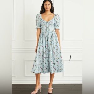 The Ophelia Dress - Pond Floral Poplin - Pond Floral Poplin / XS